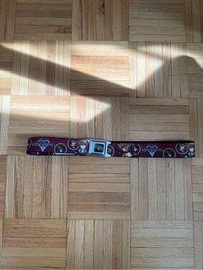 Buckle-Down Red and Black Patterned Seatbelt Belt